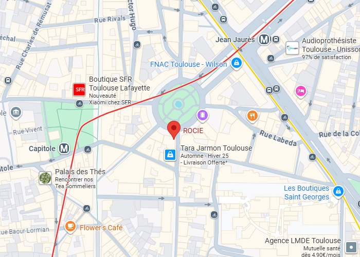 Plan Toulouse : ROCIE, Capitole, Magasins Proches