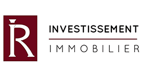 Investissement Immobilier : Logo Expert en Patrimoine Logo d'investissement immobilier : un 'R' stylisé en blanc sur fond bordeaux, à côté du texte 'INVESTISSEMENT IMMOBILIER'.